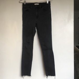 Madewell - Black High-Rise Skinny Crop Jeans